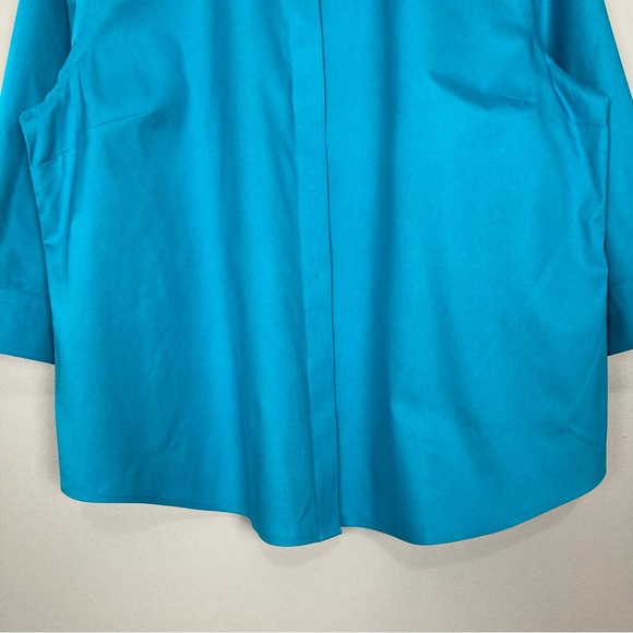 Chico’s No-Iron Cotton Stain Shield Shirt Women’s Size XL Button Front Classic - Picture 3 of 9
